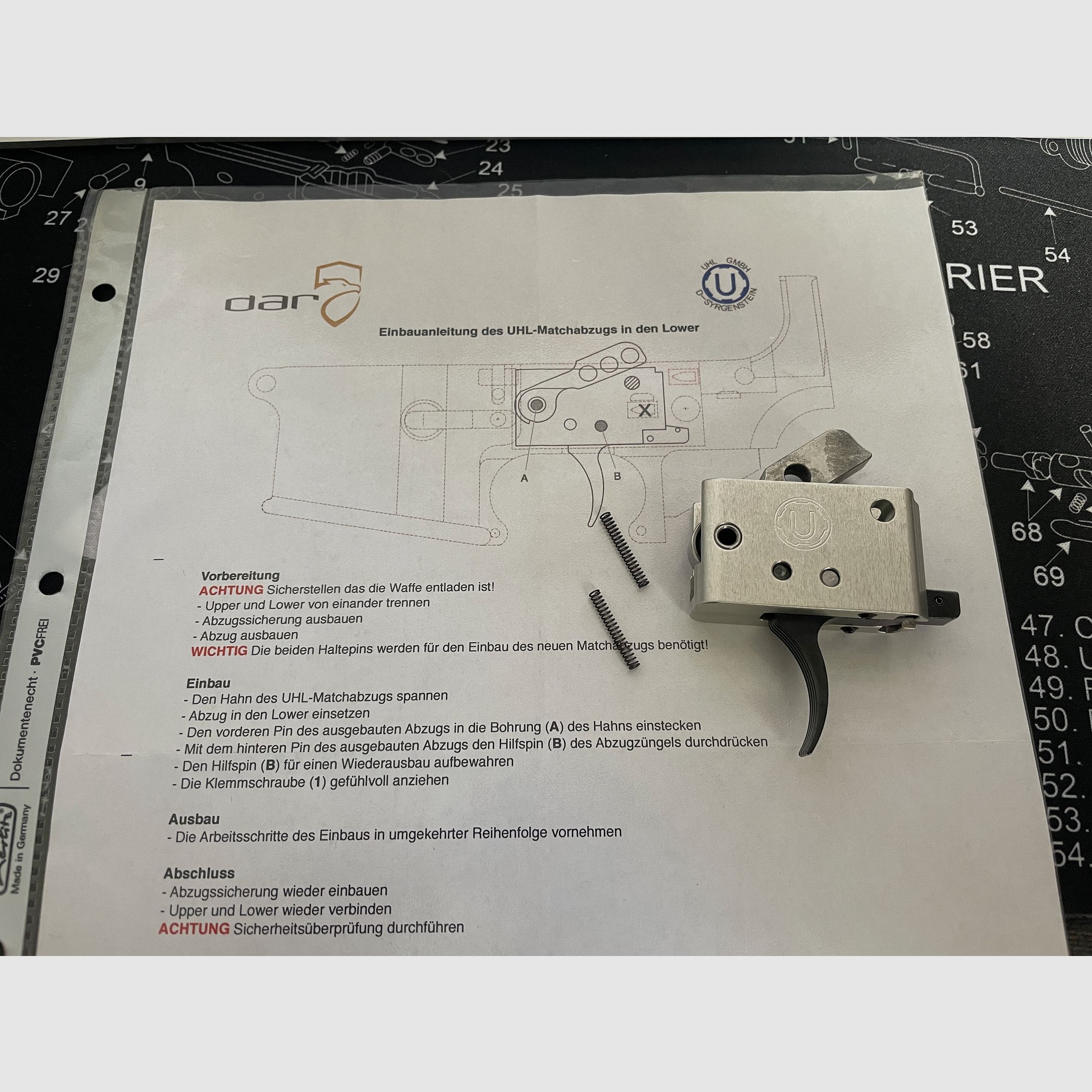 UHL afzuiging Matchafzuiging voor AR15 / AR-15