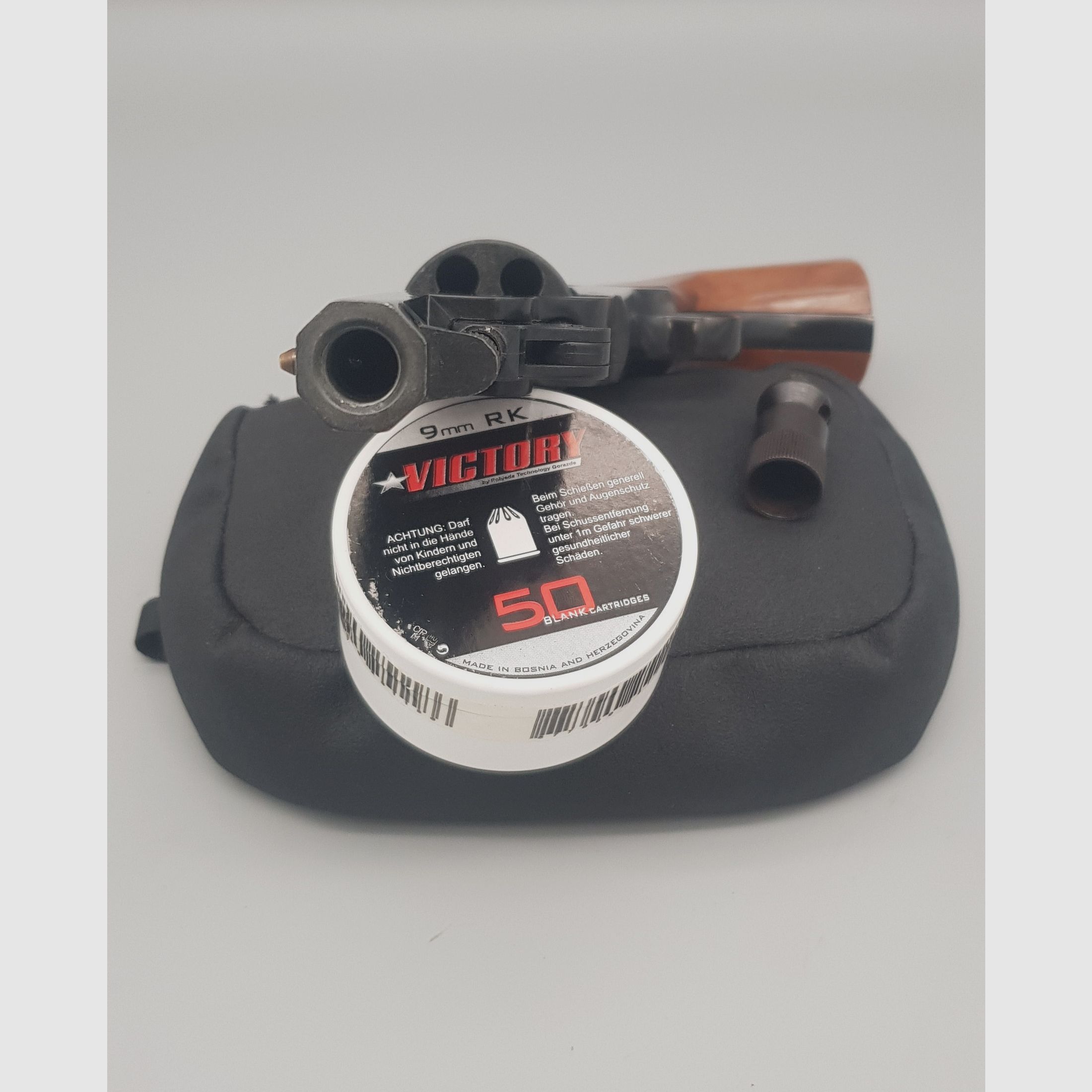 Reck Mod. Army Cal. 380 K 9mm RK Single Double  Action Schreckschuss SRS Western  Revolver PTB 325  sehr selten