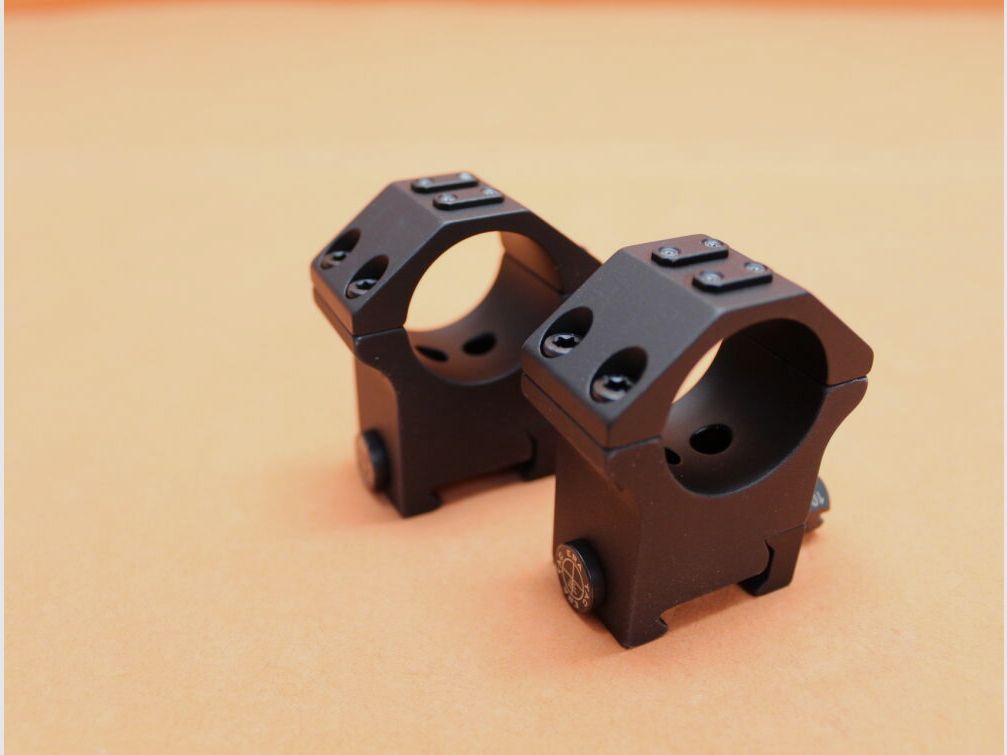 Recknagel Era-Tac Montageringe 30mm (T5003-0020) mit Mutter, Alu schwarz, BH=20mm für Picatinnyprofil
