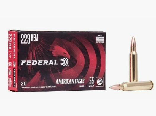 FEDERAL MUNITION .223 REM 55GR FMJ BT : VPE: 20 - 500 Schuss *EWB Pflichtig ADR VERSAND: +50€ - Abholung nach Termivereinbarung möglich
