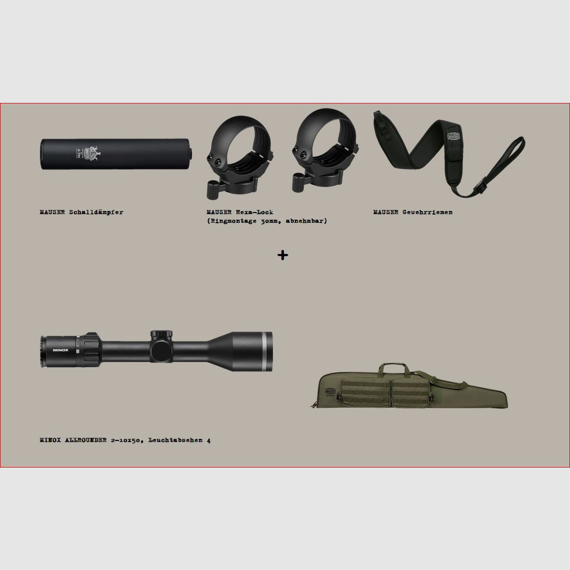 Mauser M12 Max; Professional starter package; Minox 2-10x50; Silencer