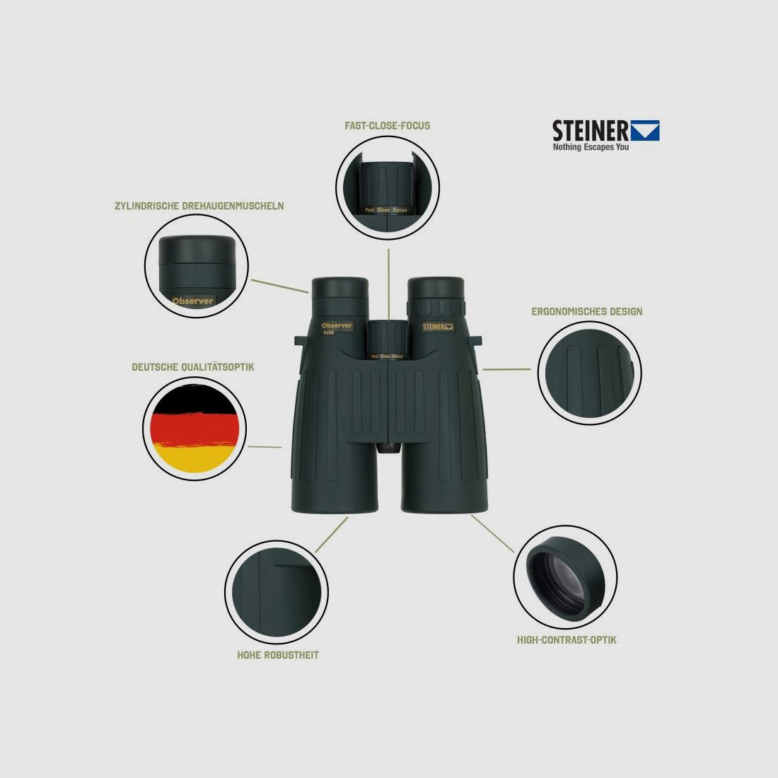 Steiner Observer 8x56 binocolo, immagine 3 di 4