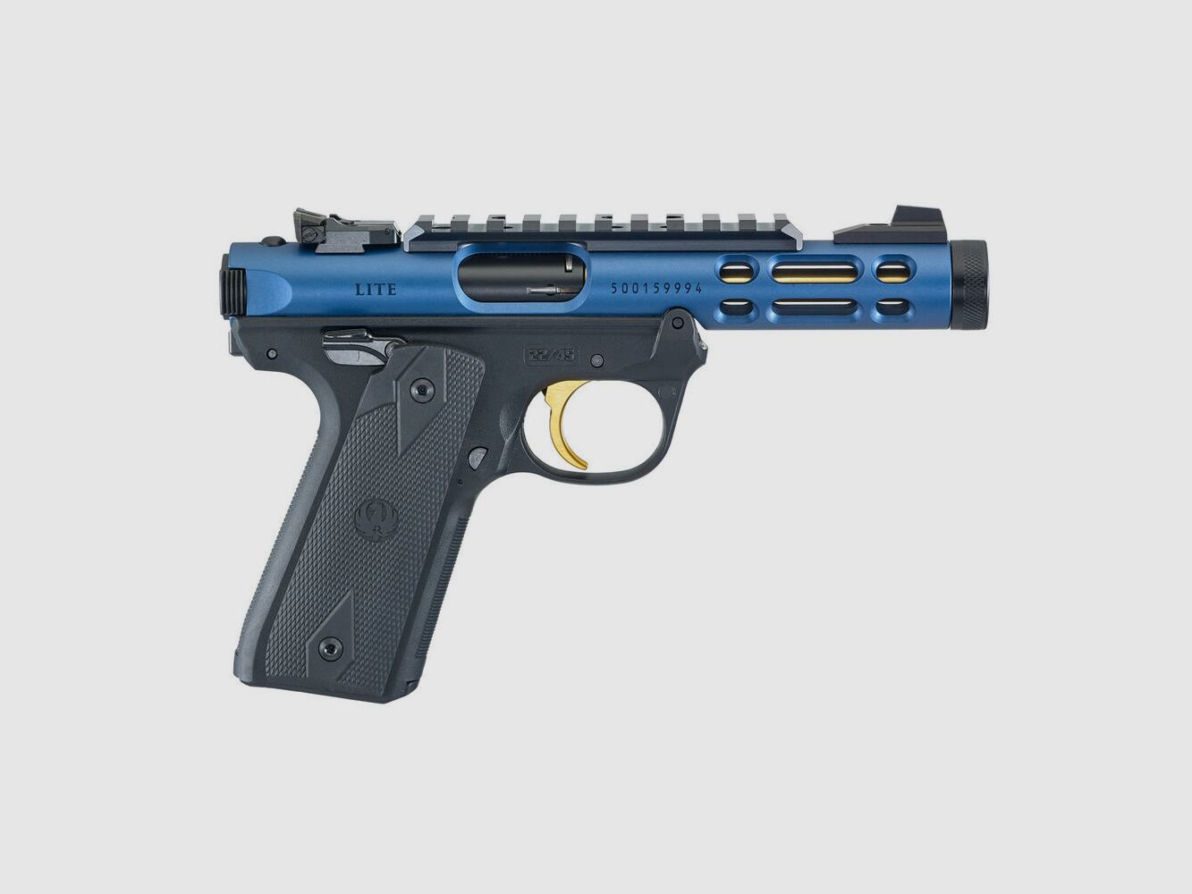 Ruger MARK IV 22/45 LITE .22 LR 4,4"/11,18CM KOBALT KINETIC SLATE ANODIZED 1/2"-28