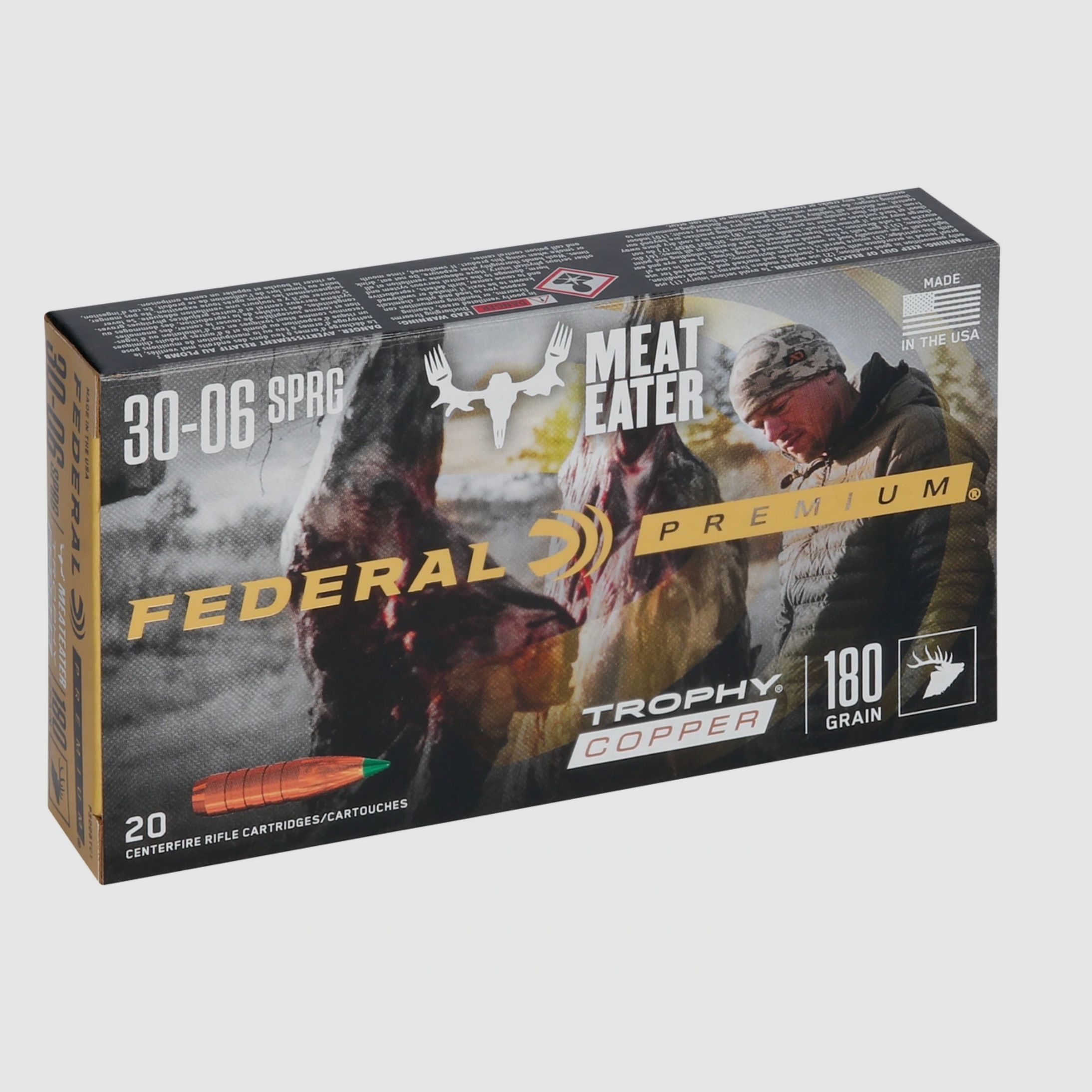 Federal Ammunition P3006TC1 .30-06 Spr. Trophy Copper bleifrei 11,7g 180grs.