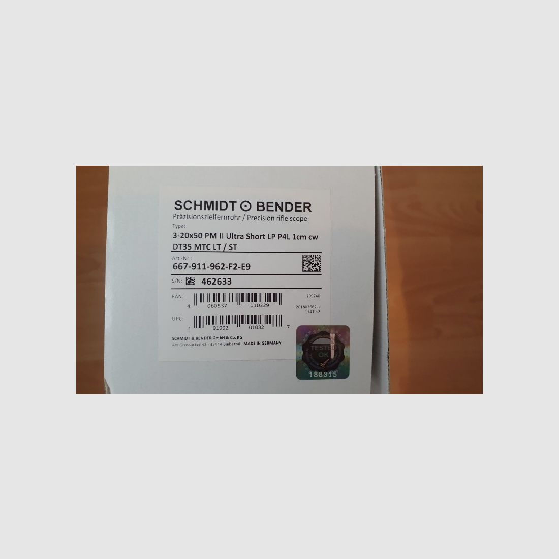 Schmidt & Bender 3-20X50 PM II