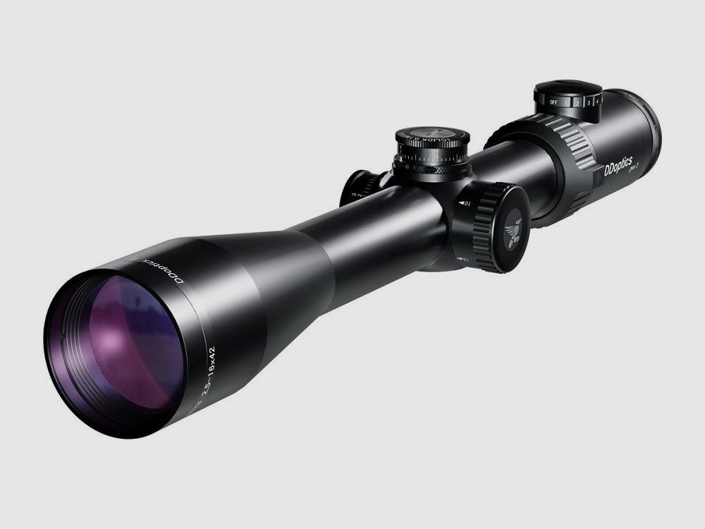 DDoptics Nighteagle V6 2.5-16x42 Gen3 MRAD A4N 2BE telescopio di puntamento punto luminoso: punto luminoso manuale