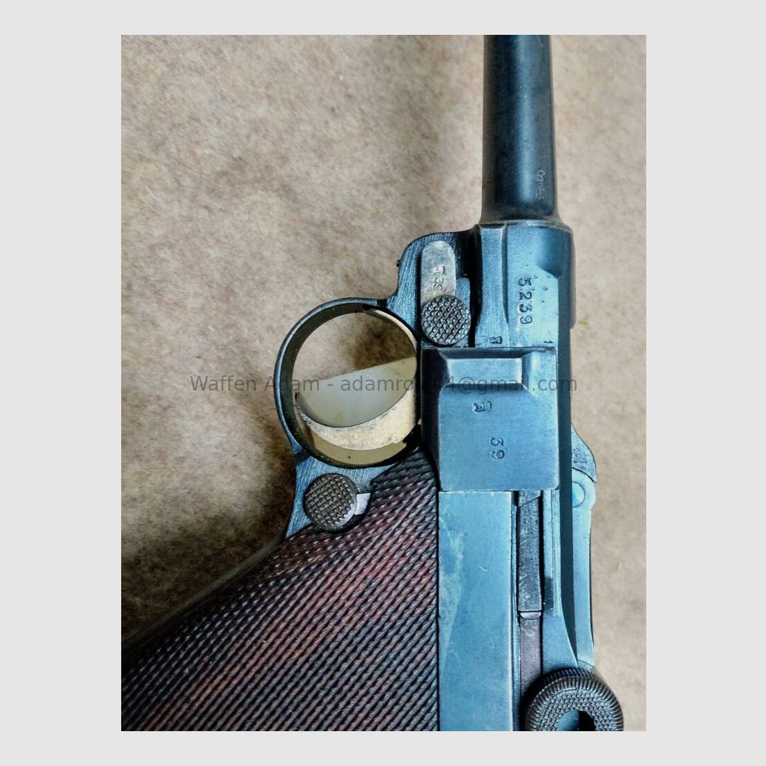 Fábrica de armas de Erfurt Pistola 08, Imperio alemán 1917, imagen 6 de 10