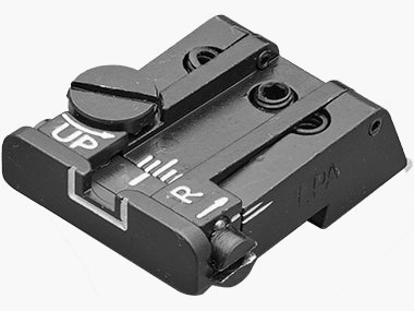 LPA TPU89BZ18 mira micrométrica ajustable para CZ Shadow, Shadow 2, P09 Kadet – Contorno Blanco
