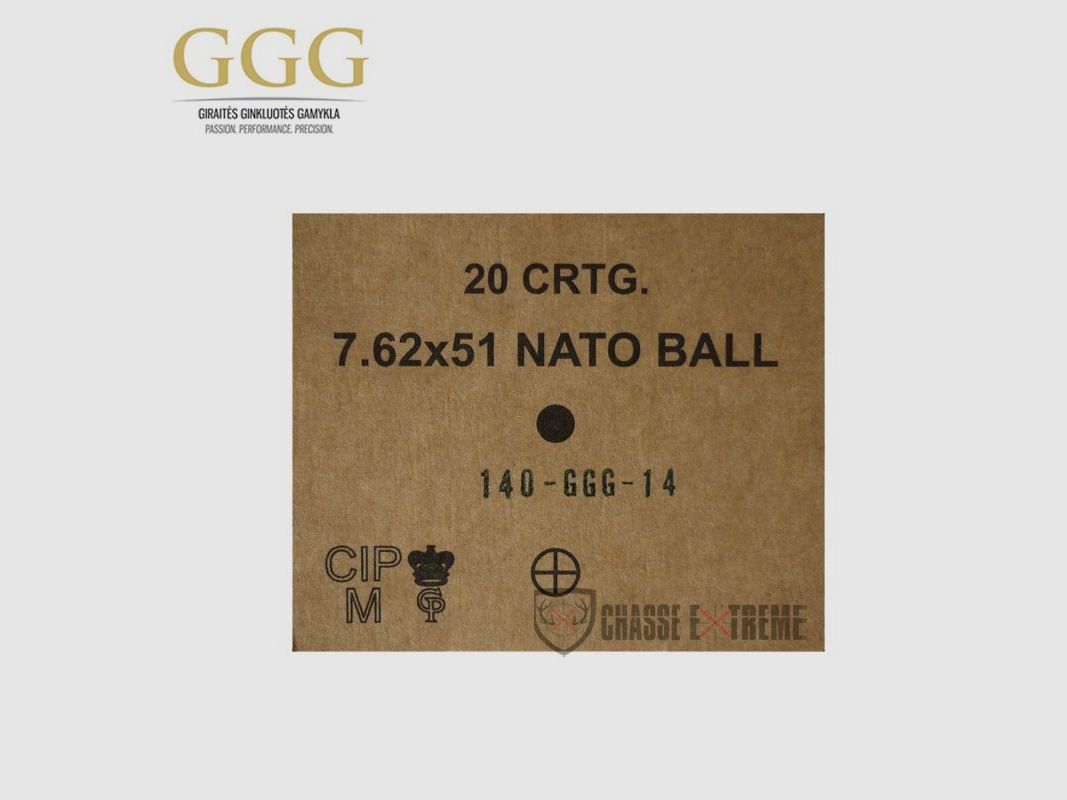 20 Patronen GGG 147Gr Kal. 7.62 Nato Ball, Bild 2 von 2