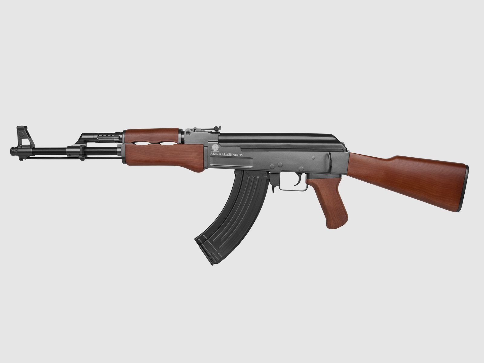 Karabinek Kalashnikov AK47 w drewnianym wykończeniu 6mm - Airsoft na sprężynę < 0,5 Joule