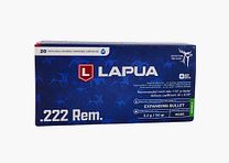 Lapua .222 Rem Naturalis 3,2g/50gr Cartouches de fusil sans plomb