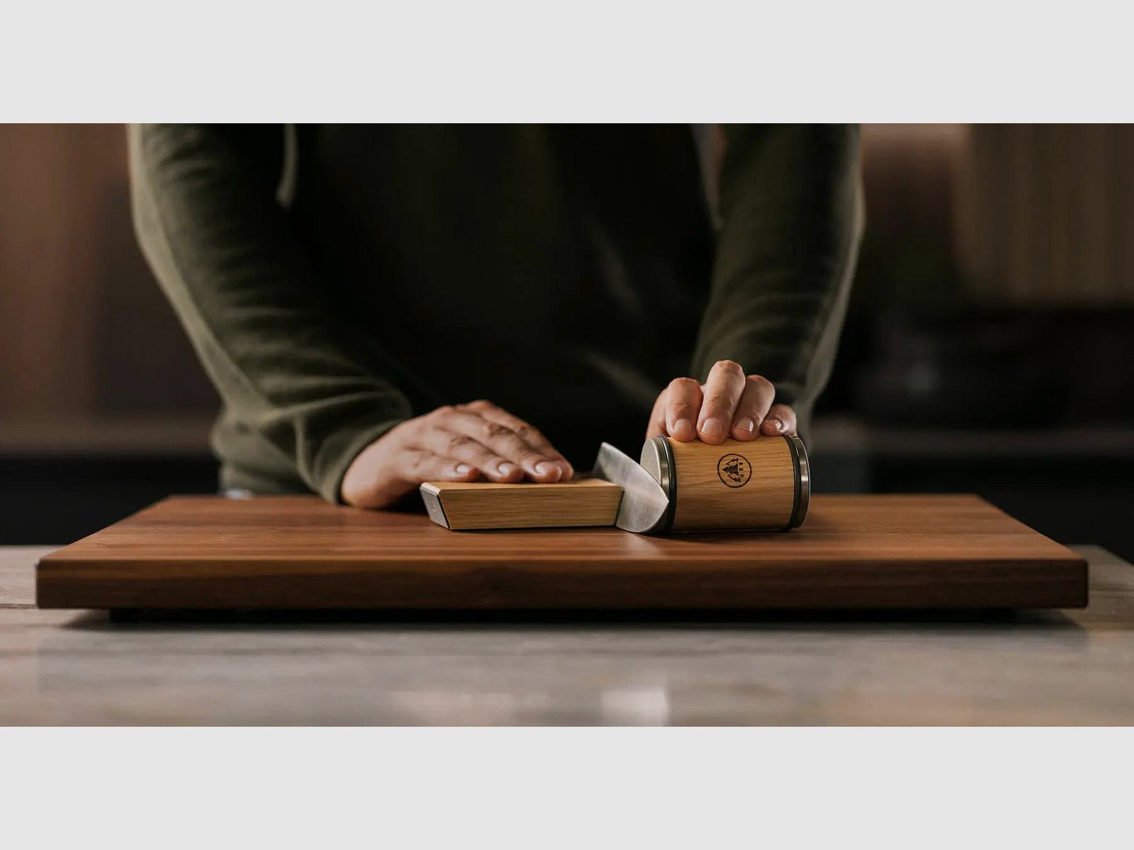 HORL3 Rollschleifer Eiche & Magnetschleiflehre