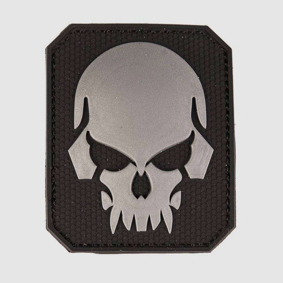 3D Skull PVC Patch schwarz