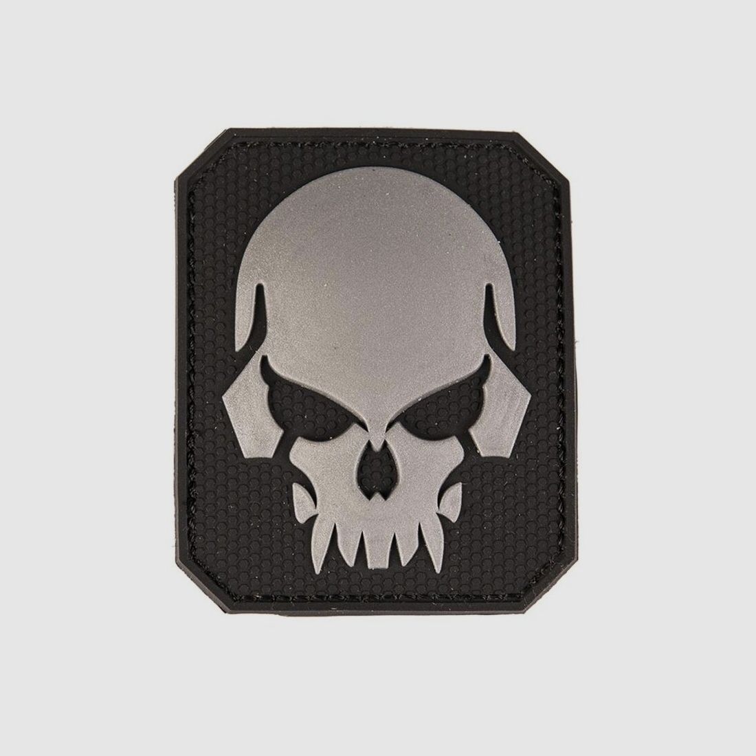 3D Skull PVC Patch schwarz