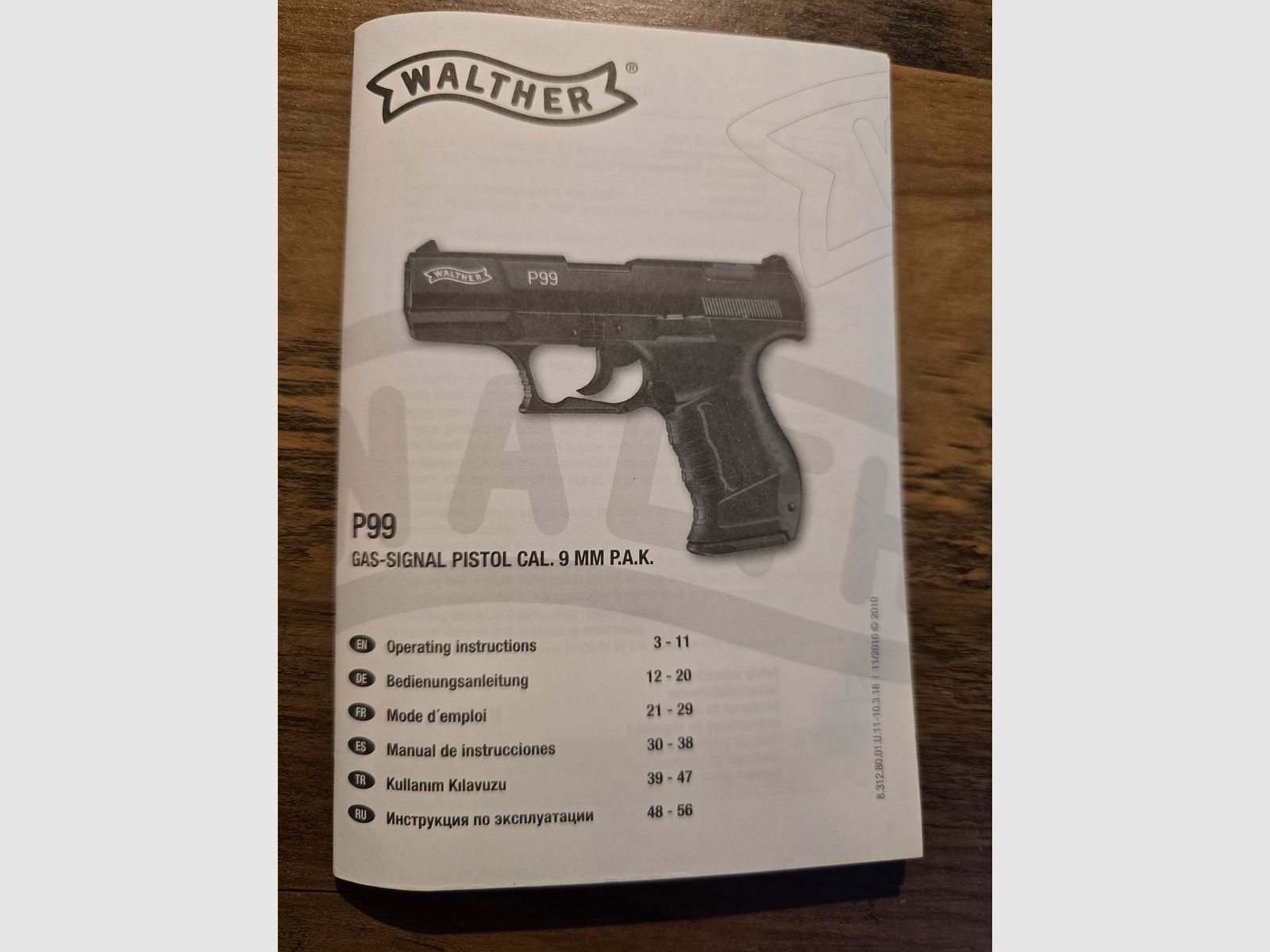 Walther P99 Gas Signal pistol cal 9mm P.A.K Pickup only!!