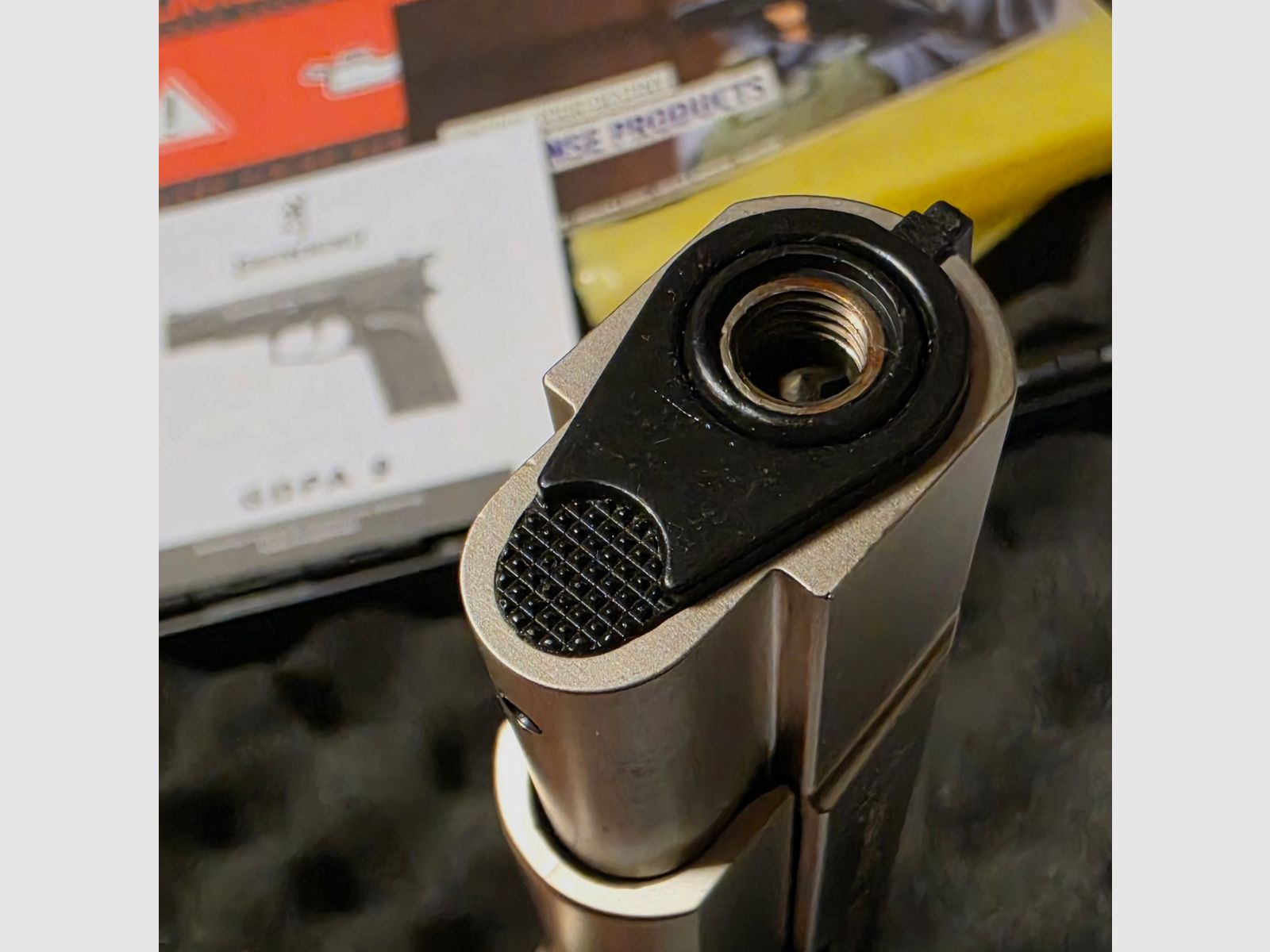 Browning GPDA9 Nickel 9mm PAK blank firing pistol, image 4 of 4