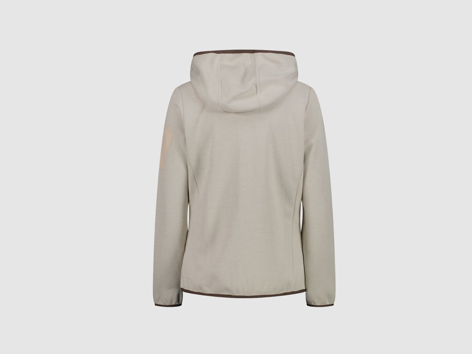 CMP Knit-Tech-Fleece mit Kapuze und Mesh Beige