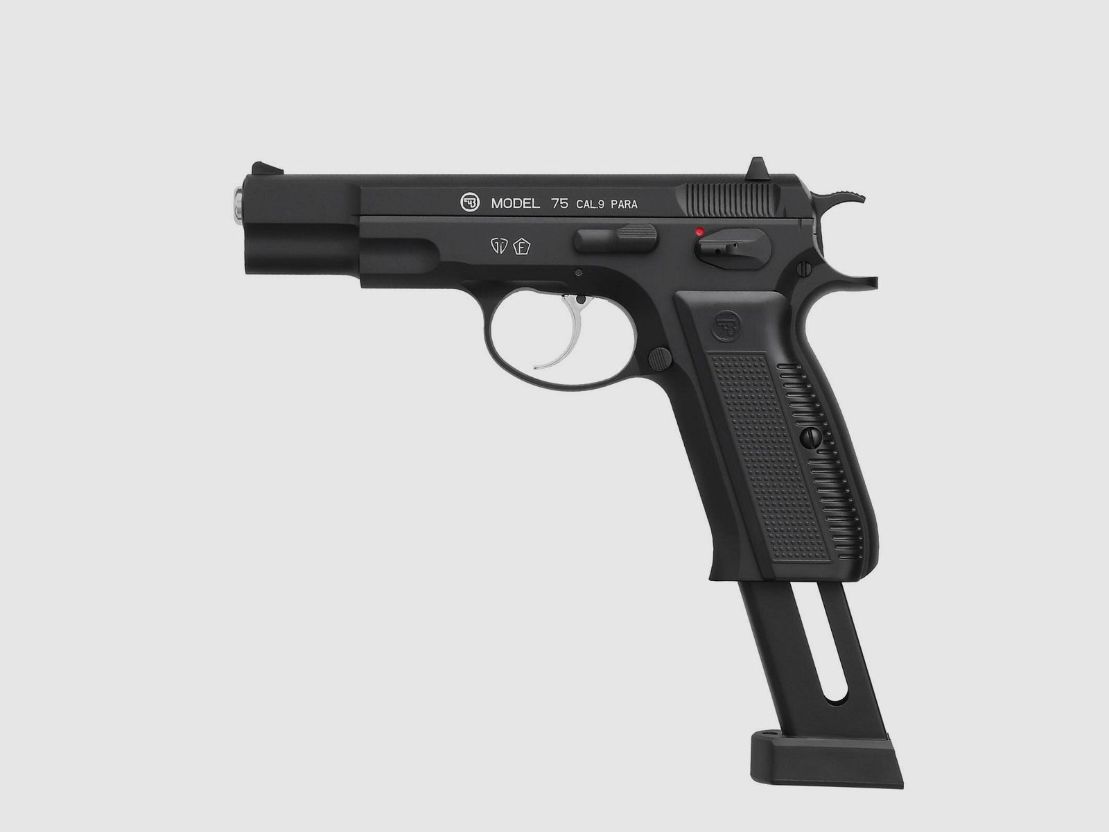 Luftpistolenset CZ 75 4,5 mm Stahl BB Co2-Pistole Vollmetall Blow Back (P18) + 10 Co2-Kapseln Umarex + 1500 Stahl BB's Umarex