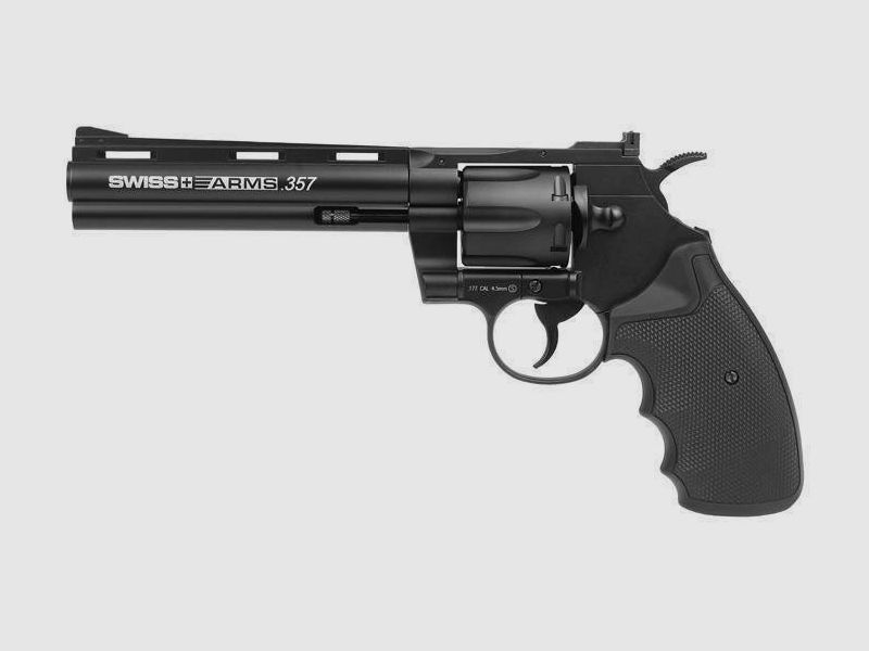 SWISS ARMS Revolver 357-6 inch CO2 4.5mm BB with brass cartridges like new, FREE SHIPPING!