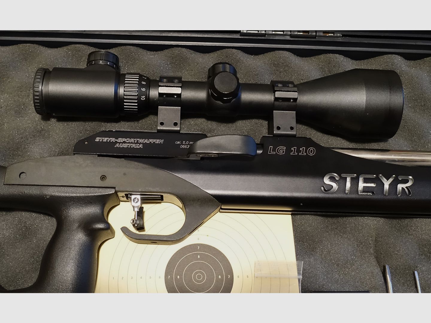 Steyr Hunting LG110 / 5 mm / 35 dżuli / luneta + akcesoria