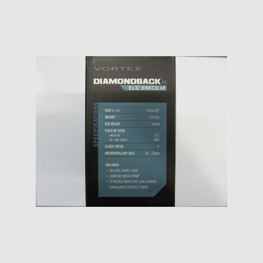 VORTEX BINOCULAR DIAMONDBACK 8X32 HD, image 3 of 3