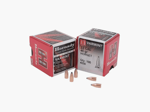PALLE DA RICARICA – HORNADY – 22 Cal .224 45 gr HORNET – 2230 (100 PZ)