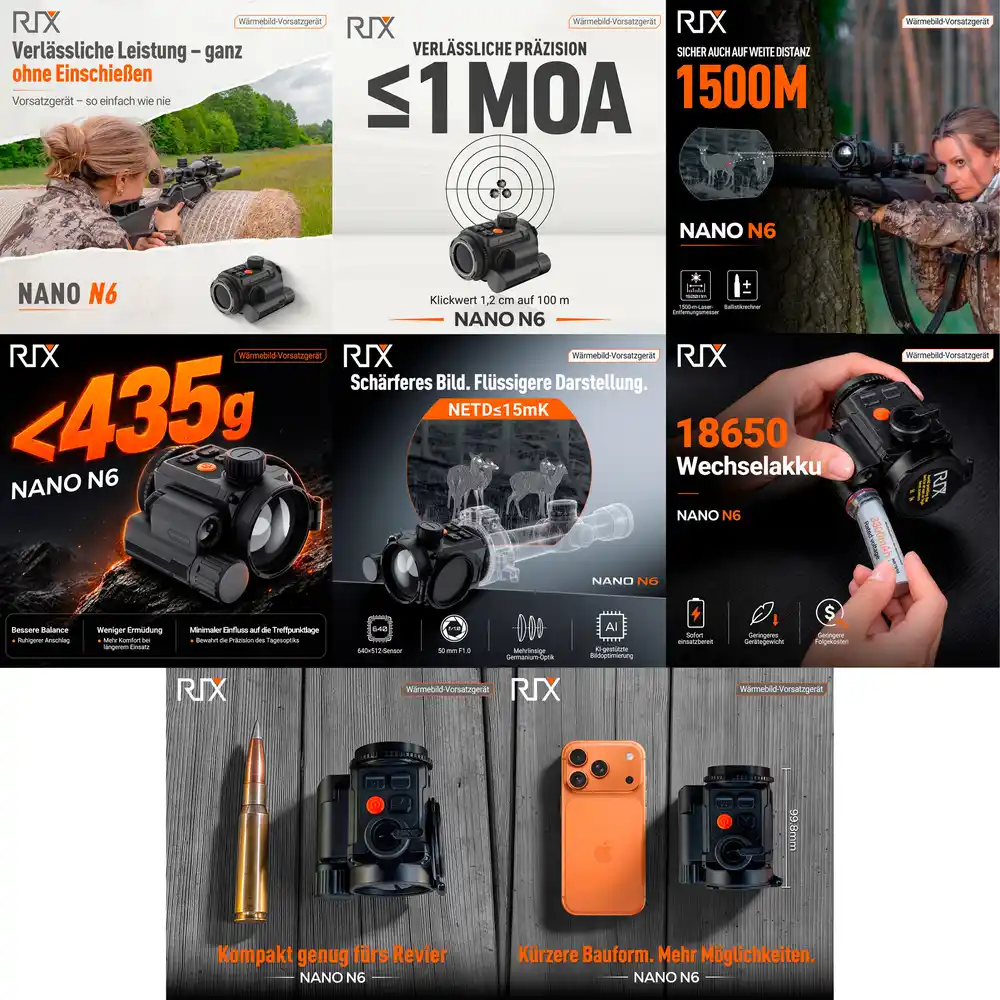 RIX Nano N6 Wärmebildvorsatzgerät – Kompakte Premium-Technik für anspruchsvolle Jäger, Bild 3 von 10