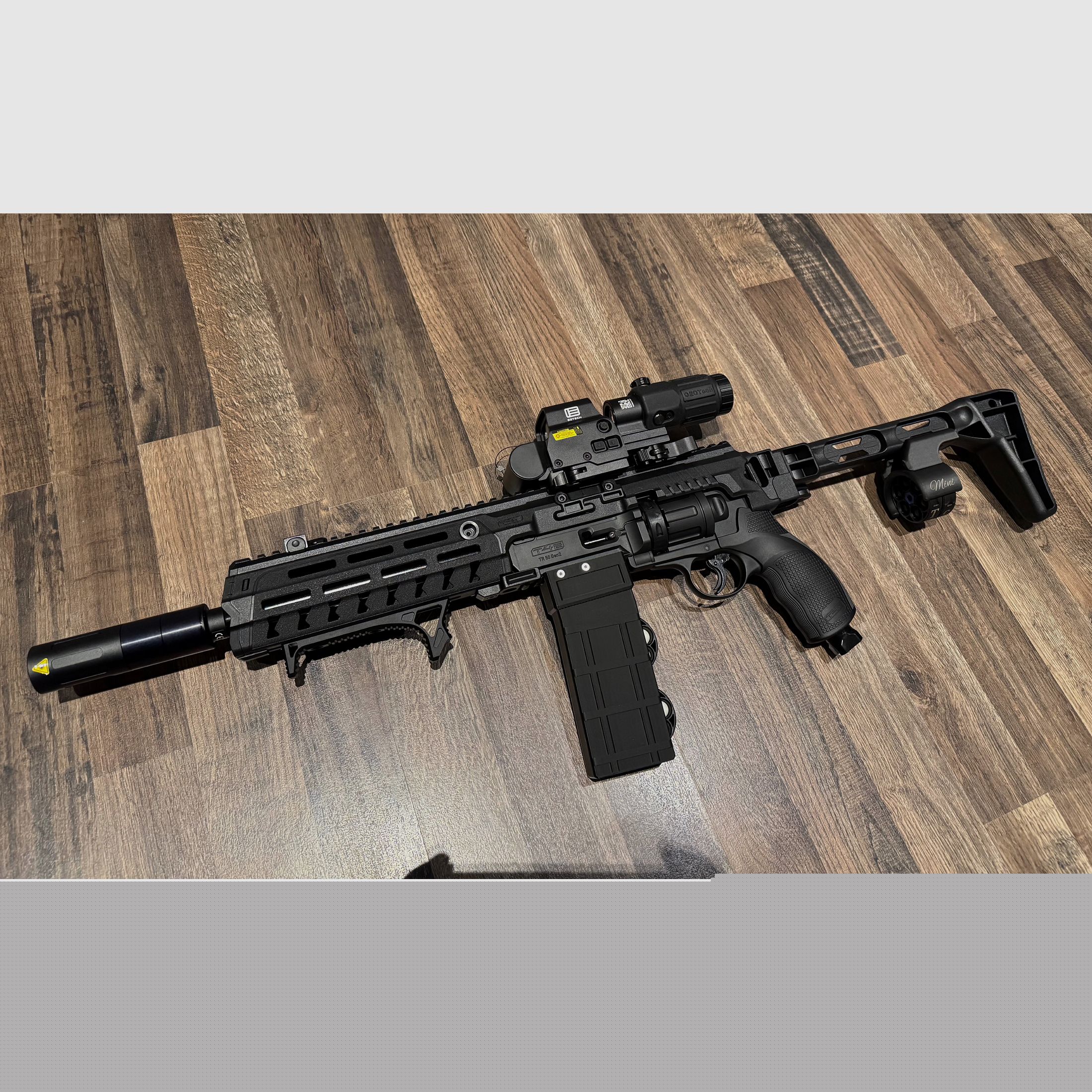 Kit di conversione Carabina T4E per HDR50 TR 50 X-Tracer Booster Mirini Flip up Munizioni Tracer UX Nano Point 3