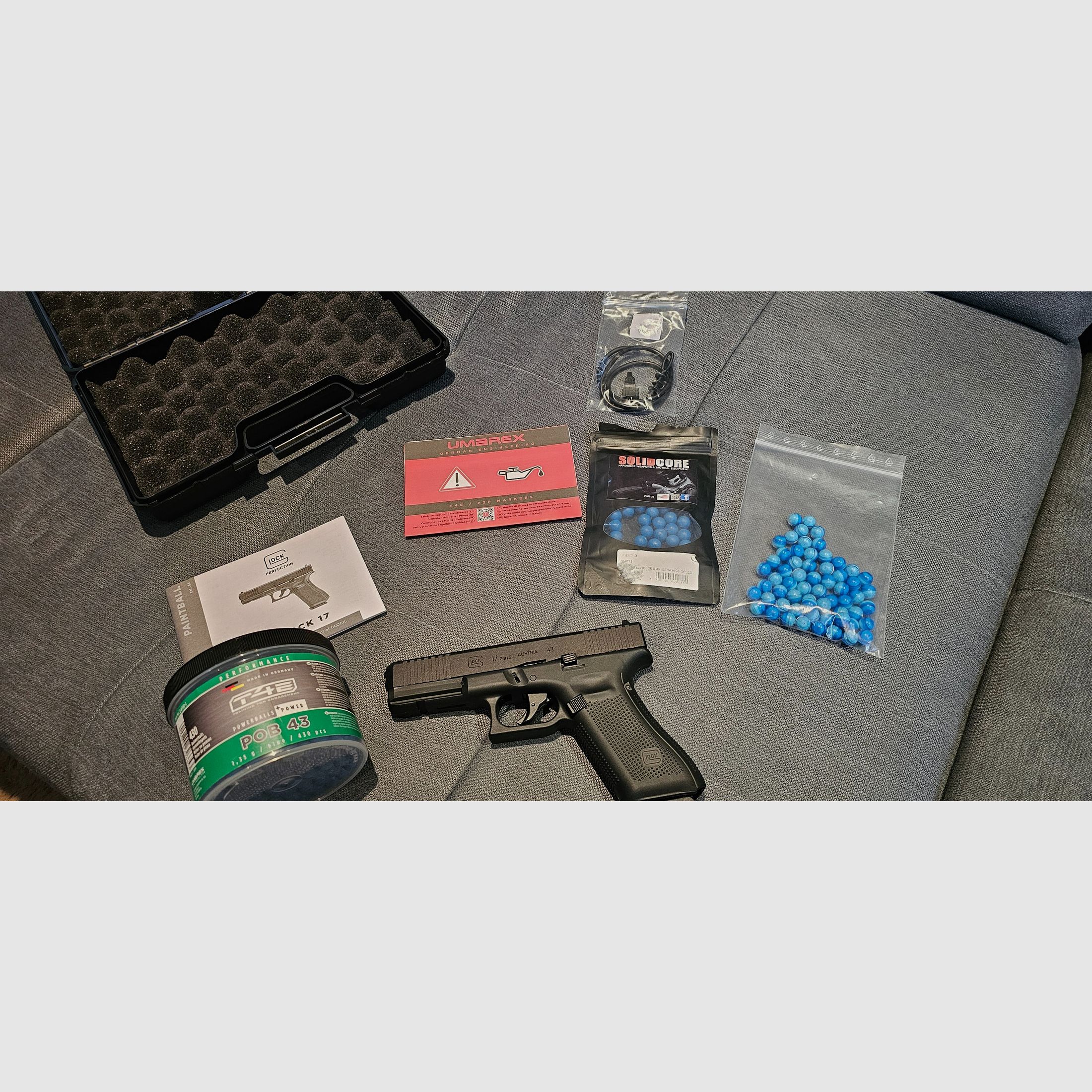 Umarex Glock 17 Gen 5 T4E .43 Paintball / RAM Set – Neuwertig (Inkl. Rechnung & Zubehör), Bild 1 von 9