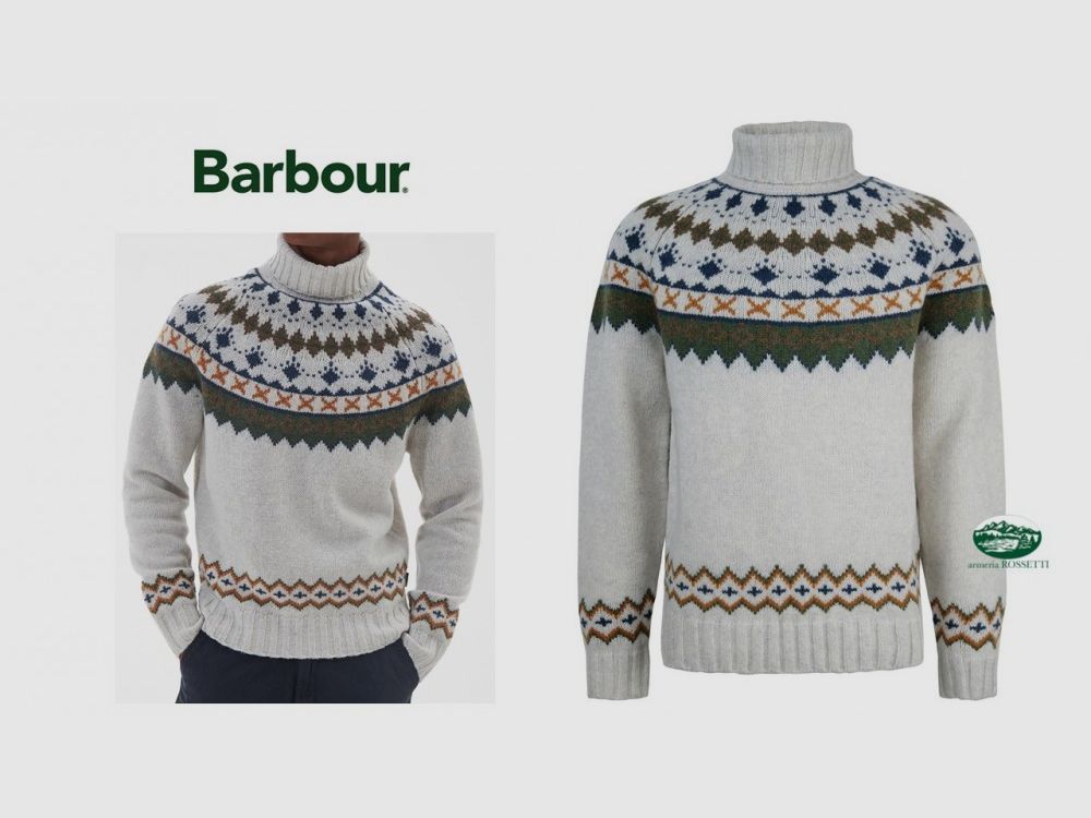BARBOUR Pullover Roose Rollkragen beige