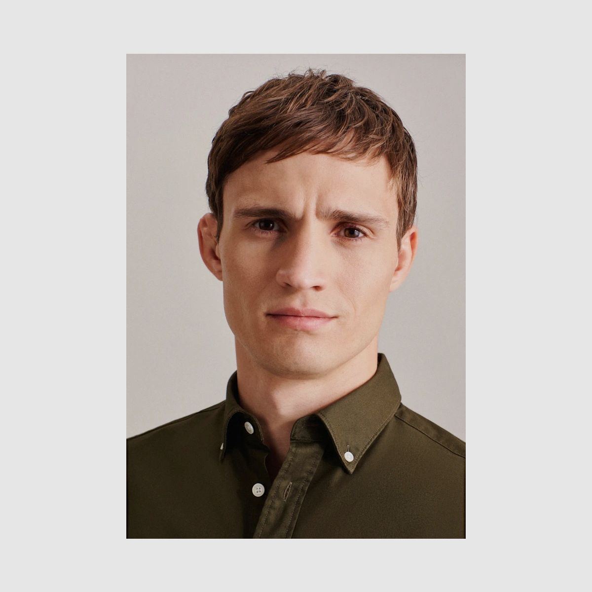 SEIDENSTICKER Twill Casual Hemd in Regular mit Button-Down-Kragen