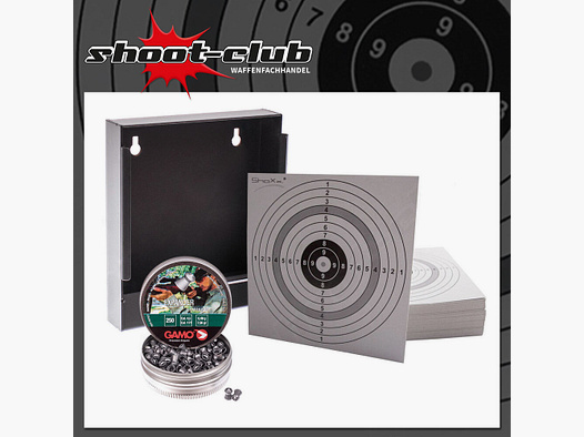 shoot-club GmbH trappola per proiettili + 120 bersagli + Gamo expander diabolo