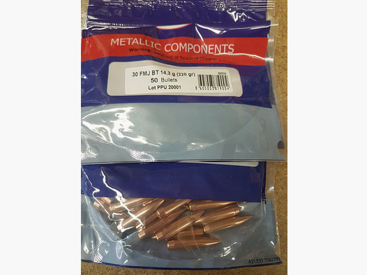 .308/220grs FMJBT Geschosse PPU 100 stk. B-656