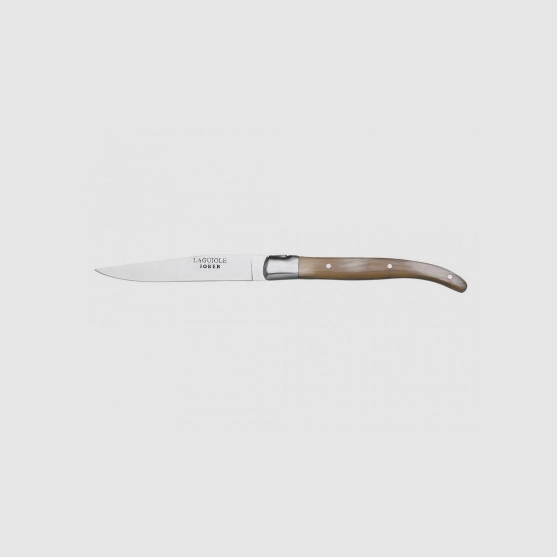 Couteau Joker type Laguiolle avec manche en corne de taureau