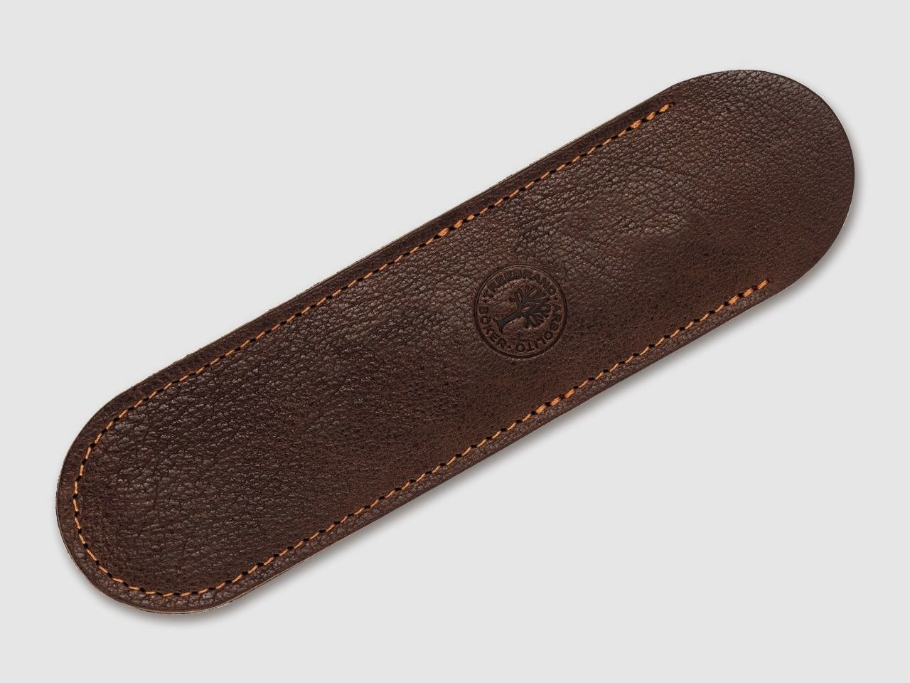 Leder-Stecketui Dunkelbraun