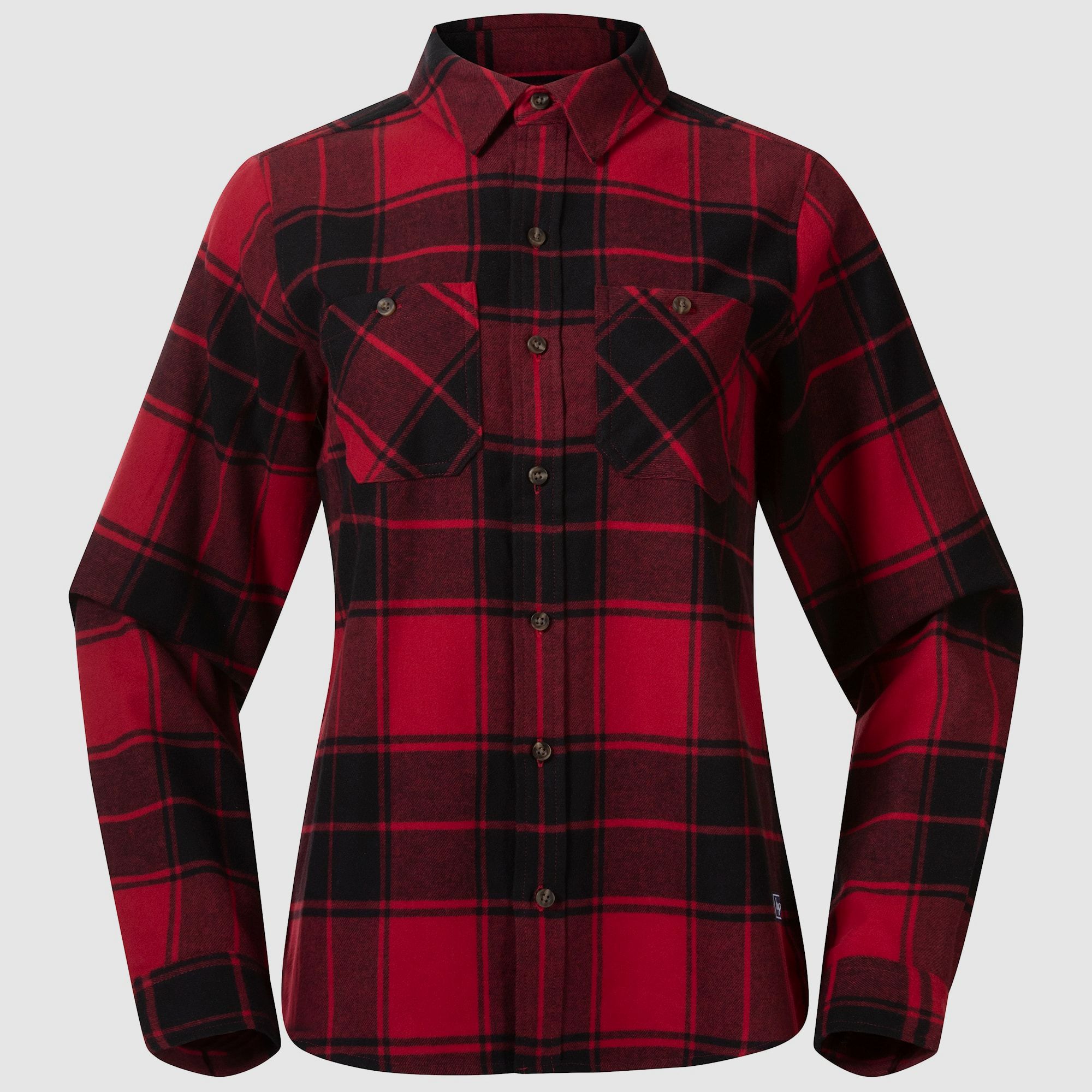 Bergans Nordmarka Flanellhemd Damen Rot/Schwarz Kariert S