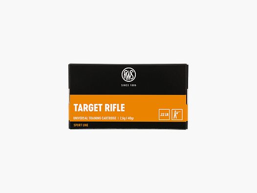 BOX MIT 50 PATRONEN RWS TARGET RIFLE KAL.22LR 40GR