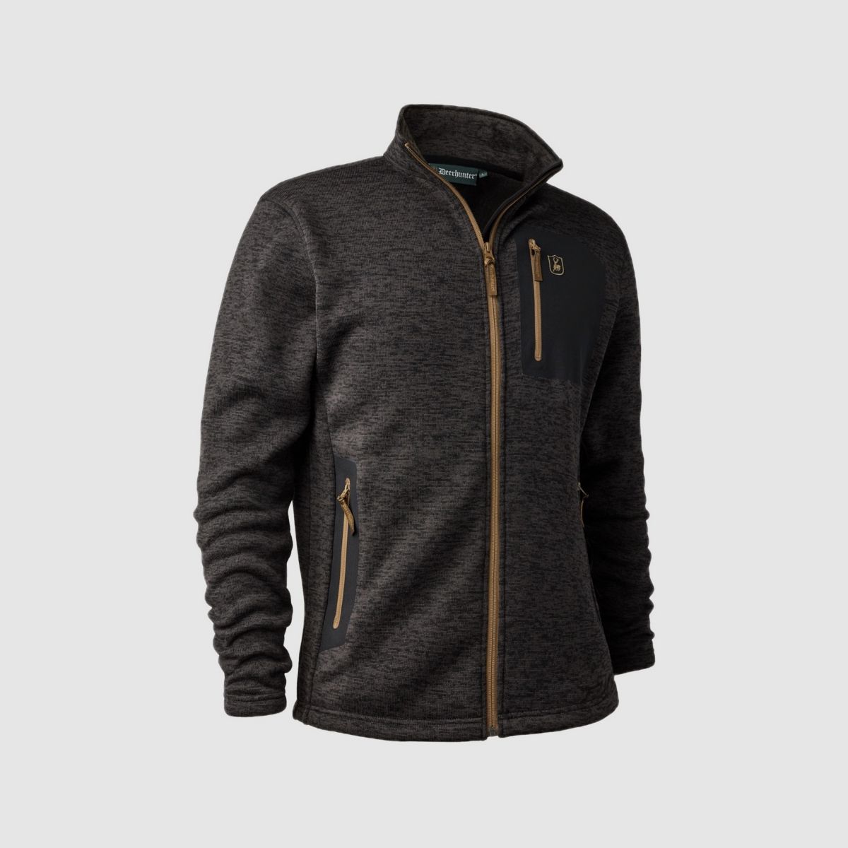 DEERHUNTER Sarek Strickjacke Dark Grey melange