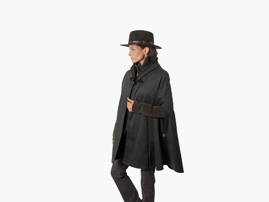 Poncho made of loden -