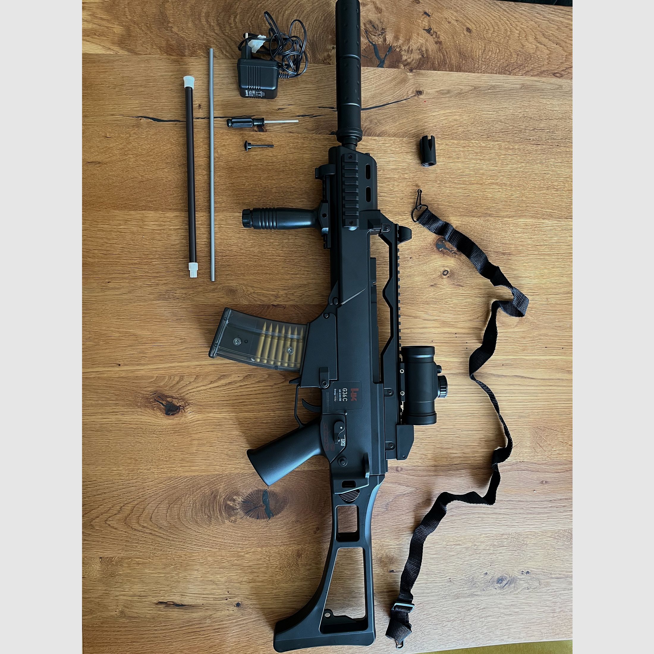 Umarex Airsoft Geweer G36C, elektrische Full-Auto Softairgeweer, aanvalsgeweer met 0,5 Joule, voor 6mm BB-ballen