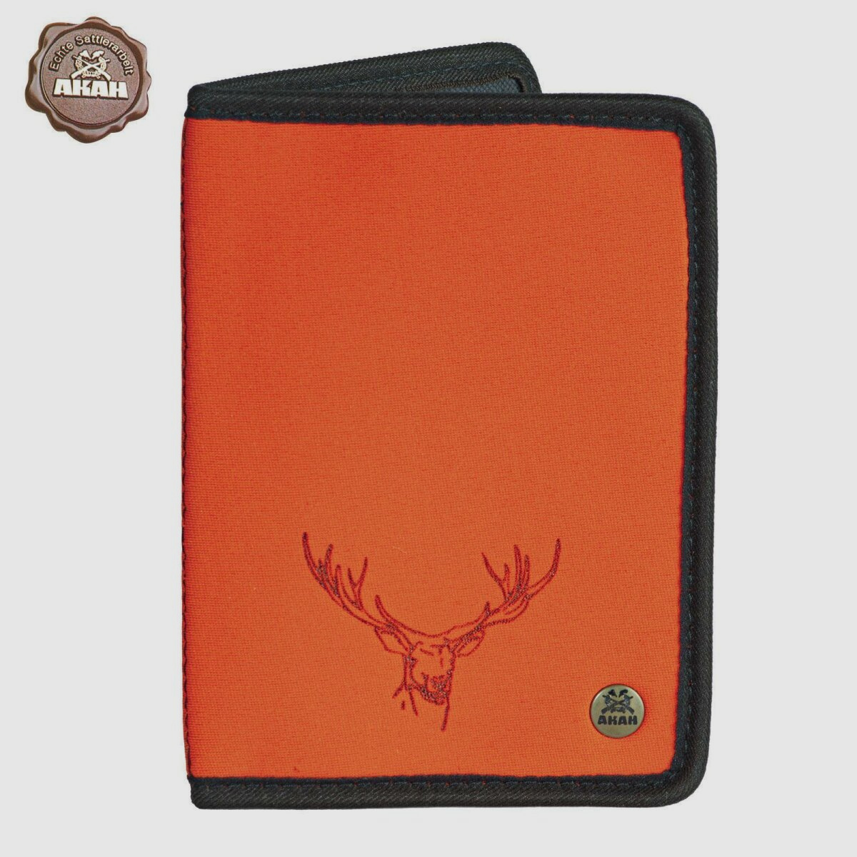 AKAH hunting license case neoprene orange