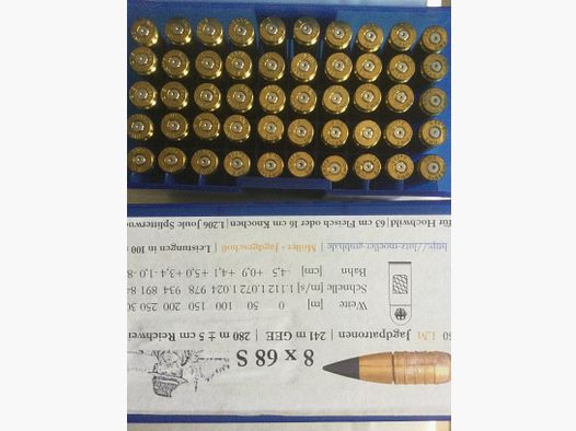 RWS 8x68 S patroonhulzen gebruikt