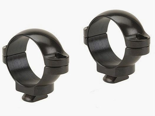 Leupold Dual Dovetail Anillos 25,4mm bajos brillantes negros