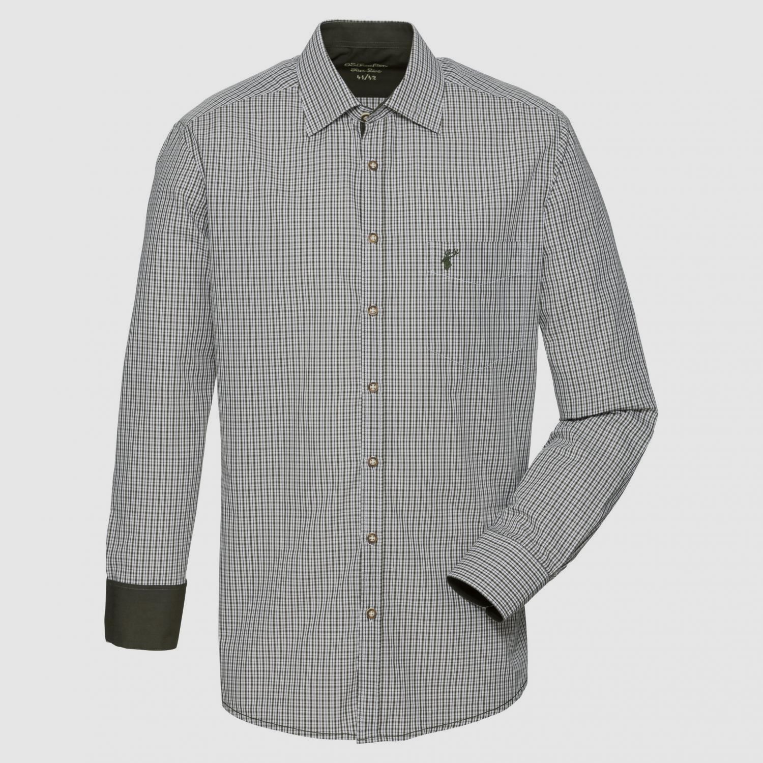 Snivy Camicia 1/1 Manica Slim Fit Uomo (Verde Scuro)