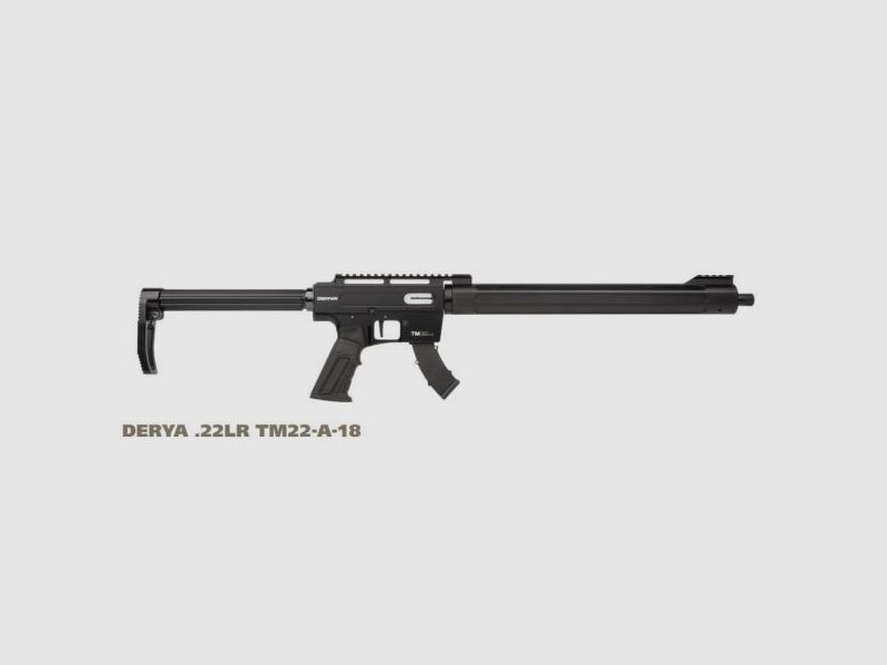 DERYA Arms KK-Selbstladebüchse Mod. TM22-A18 Black .22lr  LL 46cm