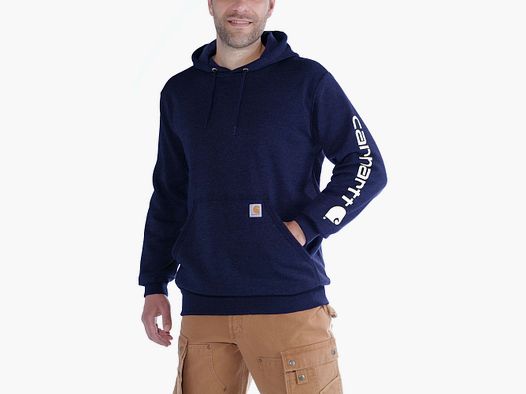 Carhartt Sweat à capuche avec logo sur la manche Homme Nouveau Marine S