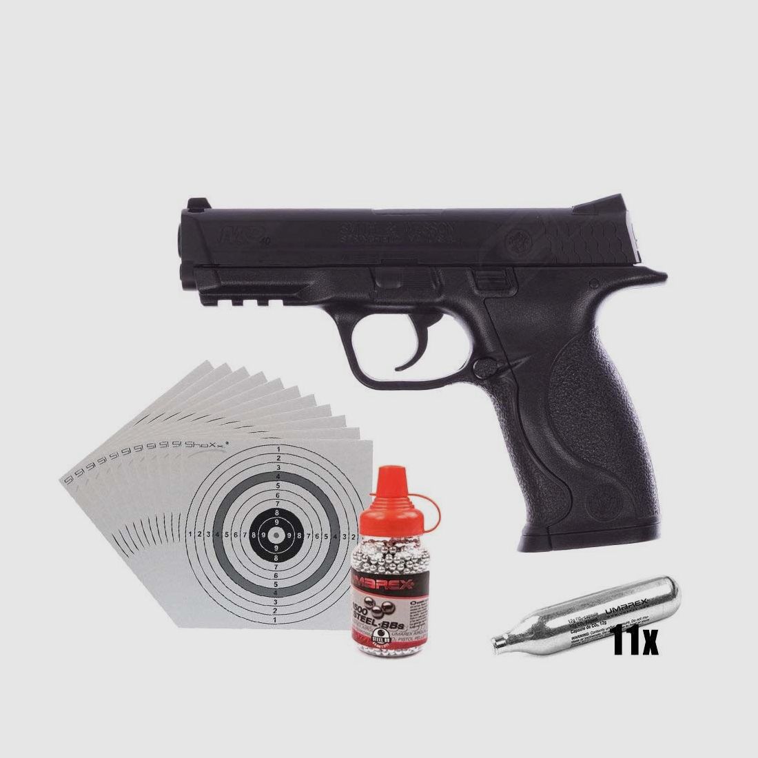 Smith & Wesson	 Smith&Wesson M&P 40 Kal. 4,5 mm CO2 Pistolen Set