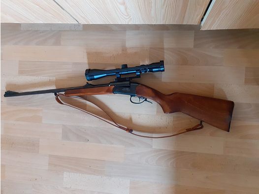 Langwaffe Baikal Kipplaufbüchse 222 Rem. mit Zielfernrohr 3-9x40