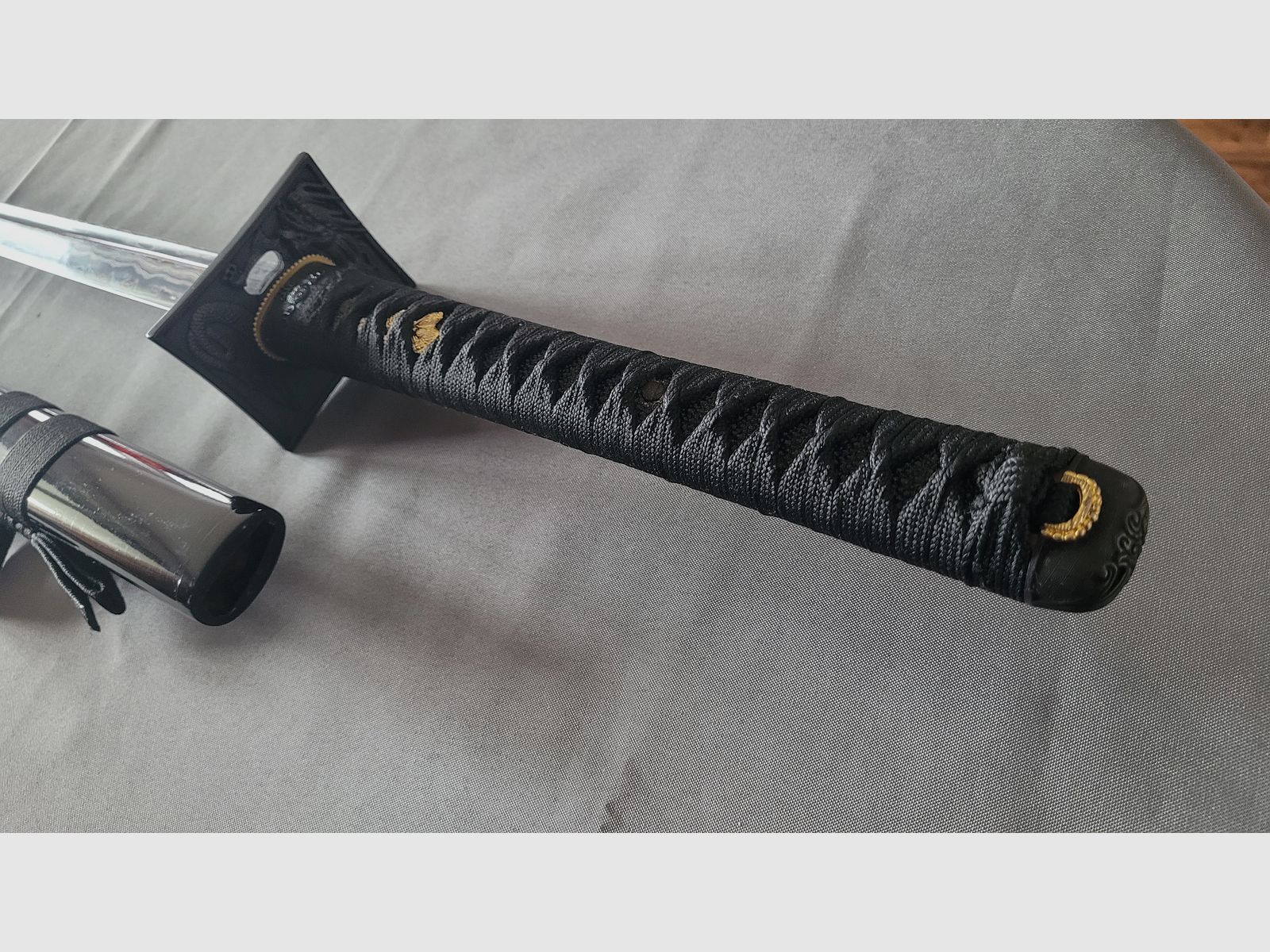 Ninjato Katana sword black red damask like new