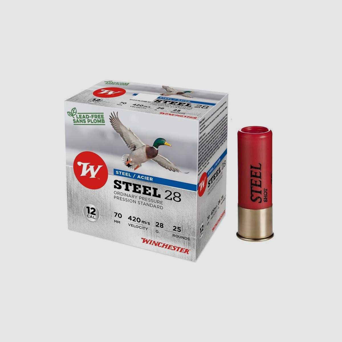Patronen 12/70 Super Stahl 28g N8 x 25